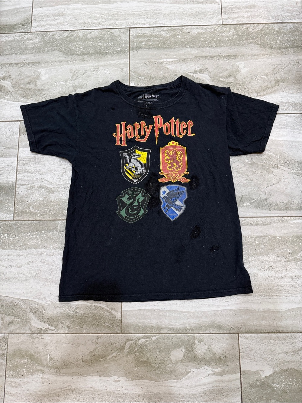 Warner Bros. Black Harry Potter Four Houses Crest Tee